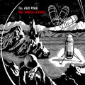 CD album cover for Red Shadow Landing by All India Radio featuring a minimalist, atmospheric design with rich crimson tones and surreal, space-age artistic motifs.