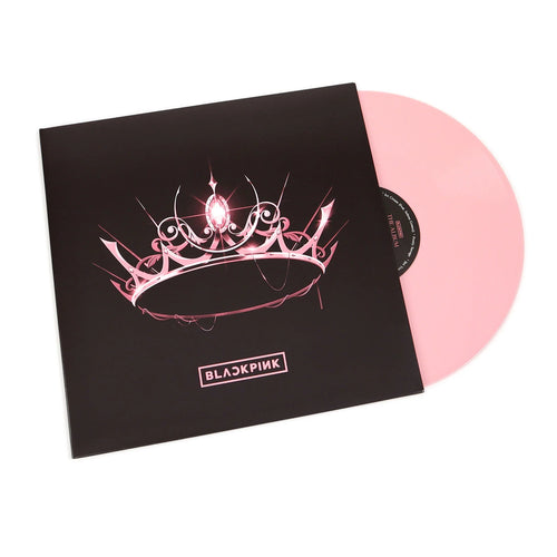Vinyl record with a black cover featuring a pink tiara design and 'BLACKRiNK' branding.