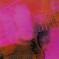 Album cover with 'my bloody valentine' text on a pink and orange gradient background