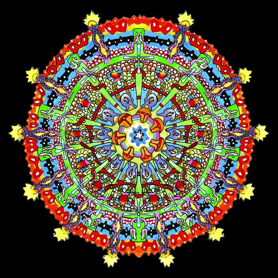 10th Anniversary CD tri-fold digipak edition of Hissing Fauna, Are You The Destroyer? by Of Montreal featuring colourful psychedelic artwork.