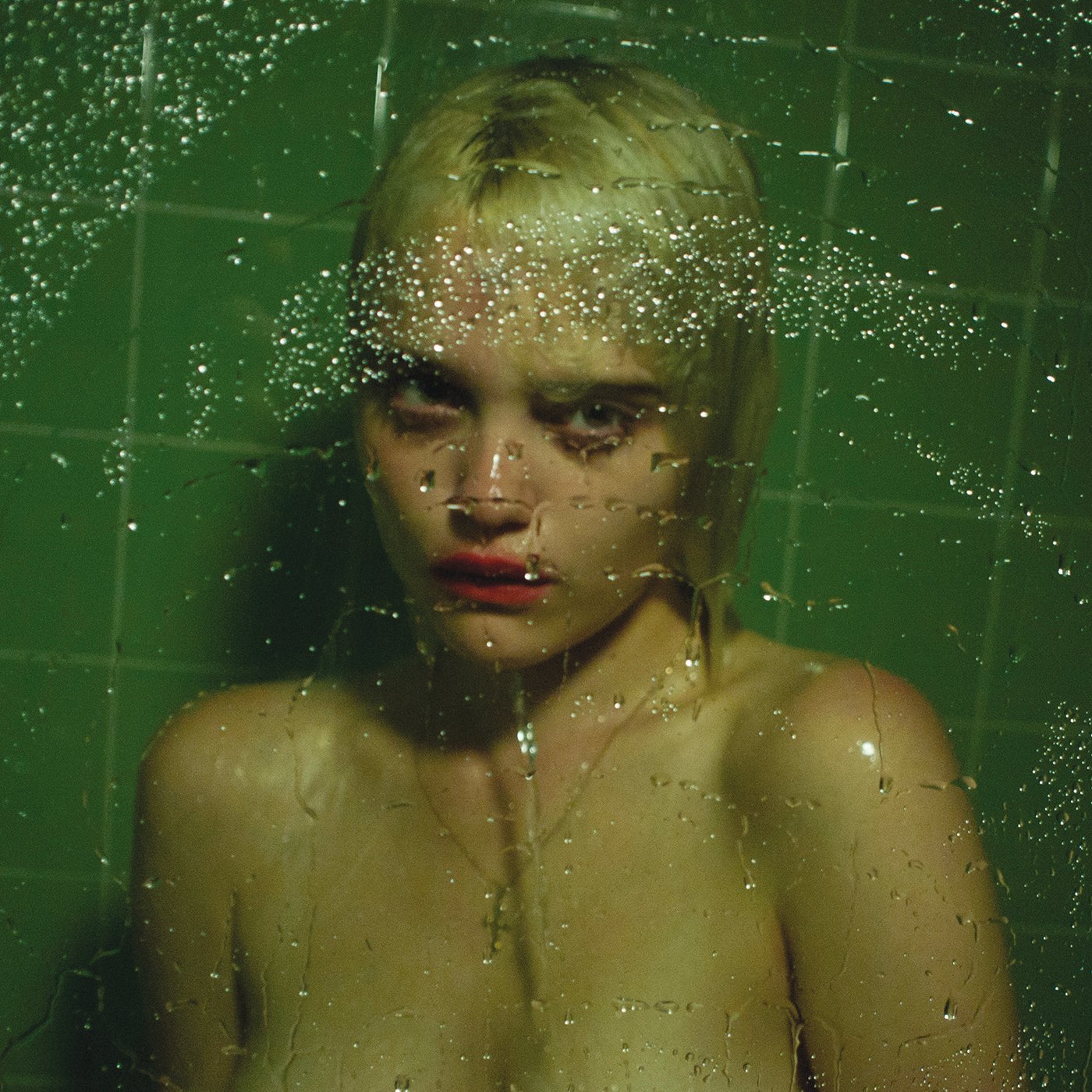 Limited edition green split with clear splatter vinyl edition of Night Time, My Time by Sky Ferreira featuring the raw, iconic original album cover art.