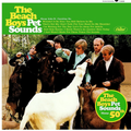 The Beach Boys 'Pet Sounds' 50th anniversary mono LP cover, featuring the band members feeding goats on the front cover art with a bright green header, tracklist and hype sticker.